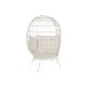 Sillón de jardín DKD Home Decor Blanco Metal ratán sintético 99 x 71 x 147 cm