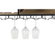 Bottle rack DKD Home Decor 80 x 24 x 44 cm Fir Natural Black Metal Brown MDF Wood