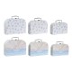 Juego de Cajas Decorativas DKD Home Decor Multicolor Metal Cartón 28 x 9,5 x 20 cm (2 Unidades)