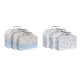 Juego de Cajas Decorativas DKD Home Decor Multicolor Metal Cartón 28 x 9,5 x 20 cm (2 Unidades)