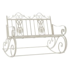 Rocking Chair DKD Home Decor Metal Aluminium White (118 x 90 x 92 cm)