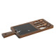 Tabla para Quesos DKD Home Decor Negro Marrón Mármol Acacia (49 x 19 x 2 cm)