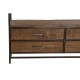 Shelves DKD Home Decor Black Metal Brown Acacia 145 x 35 x 190 cm