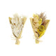 Ramo DKD Home Decor Beige Amarillo Flor seca (10 x 5 x 18 cm) (2 Unidades)