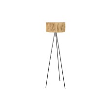 Lámpara de Pie DKD Home Decor Marrón Negro Metal Rafia 50 W 220 V 56 x 46 x 140 cm