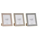 Marco de Fotos DKD Home Decor Cristal Madera MDF (26 x 2 x 31 cm) (3 Unidades)