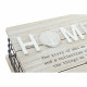 Decorative box DKD Home Decor Natural Black Metal MDF (25 x 25 x 12 cm)