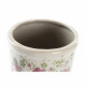 Jarrón DKD Home Decor Blanco Verde Granate Gres Shabby Chic (14 x 14 x 25 cm)
