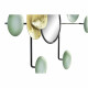 Decoración de Pared DKD Home Decor Espejo Hojas Dorado Metal Menta Oriental (45 x 3 x 30 cm)