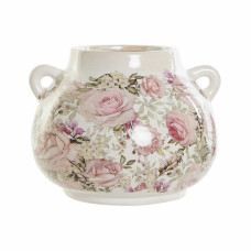 Vase DKD Home Decor Pink White Shabby Chic (21 x 20 x 16 cm)