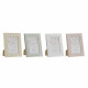 Photo frame DKD Home Decor Urban Crystal Beige Pink White Green PS (14,5 x 2 x 19,5 cm) (4 Units)