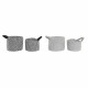 Basket set DKD Home Decor Black Grey Natural Fibre Loft (18 x 18 x 14 cm)
