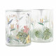 Dispensador de Jabón DKD Home Decor Tropical Cristal Multicolor ABS (10 x 8 x 17 cm) (2 Unidades)