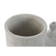 Jarrón Home ESPRIT Gris Cemento Oriental 15 x 15 x 25 cm