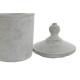 Jarrón Home ESPRIT Gris Cemento Oriental 15 x 15 x 25 cm