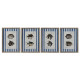 Cuadro Home ESPRIT Azul Pez 40 X 2,5 X 55 cm (4 Unidades)