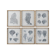 Painting Home ESPRIT Grey Mediterranean 50 x 3 x 60 cm (6 Units)