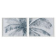 Painting Home ESPRIT Blue White Palms Mediterranean 80 x 2 x 60 cm (2 Units)