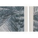 Painting Home ESPRIT Blue White Palms Mediterranean 80 x 2 x 60 cm (2 Units)
