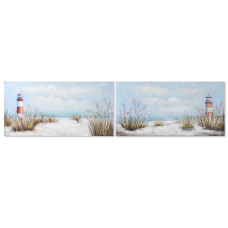 Painting Home ESPRIT Headlight Mediterranean 140 x 3 x 70 cm (2 Units)