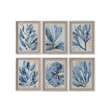 Painting Home ESPRIT Blue 50 x 3 x 65 cm (6 Units)