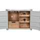 Bottle rack Home ESPRIT Grey Sky blue 77 x 41 x 64 cm