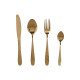 Cubertería Home ESPRIT Dorado Acero Inoxidable 2 x 0,4 x 22,5 cm 16 Piezas