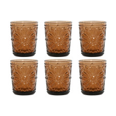 Set of glasses Home ESPRIT Amber Crystal (6 Units)