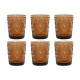 Set de Vasos Home ESPRIT Ambar Cristal (6 Unidades)