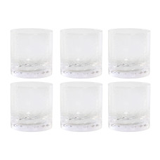 Set de Vasos Home ESPRIT Transparente Cristal Con relieve (6 Unidades)