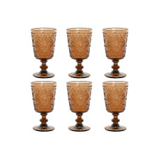 Set de Copas Home ESPRIT Cristal 8,5 x 8,5 x 16,3 cm (6 Unidades)