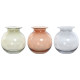 Vase Home ESPRIT Blue Green Amber Crystal Modern 17,5 X 17,5 X 18,2 cm (3 Units)