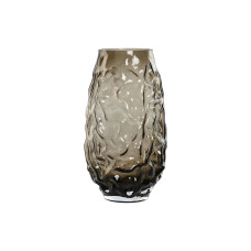 Vase Home ESPRIT Dark brown Crystal Modern 17 x 17 x 30 cm