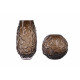 Vase Home ESPRIT Dark brown Crystal Modern 17 x 17 x 30 cm