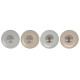 Flat Plate Home ESPRIT White Beige Stoneware Traditional 20 x 20 x 2,5 cm