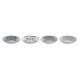 Plate set Home ESPRIT Blue White Porcelain 20 x 20 x 4 cm