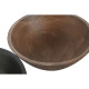 Salad Bowl Home ESPRIT Brown Black Light brown Mango wood 30 x 30 x 12 cm (3 Units)