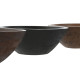 Salad Bowl Home ESPRIT Brown Black Light brown Mango wood 30 x 30 x 12 cm (3 Units)