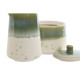 Lechera y azucarero Home ESPRIT Blanco Verde Porcelana 250 ml 9 X 9 X 8,4 cm 2 Piezas