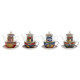 Tetera Home ESPRIT Amarillo Rojo Cristal Porcelana 1 L (4 Unidades)