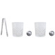 Set de Whisky Home ESPRIT Natural Bambú Cristal