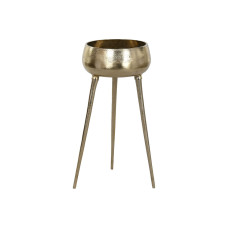 Macetero Home ESPRIT Dorado Aluminio Moderno 46 X 46 X 100 cm