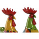 Figura Decorativa Home ESPRIT Multicolor Gallo 37 X 15,5 X 44,5 cm (2 Unidades)