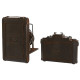 Figura Decorativa Home ESPRIT Bronce Cámara de fotos Vintage 18 x 13,5 x 14 cm (2 Unidades)