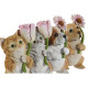 Figura Decorativa Home ESPRIT Multicolor Animales 10,5 X 9 X 18,5 cm (4 Unidades)