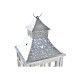 Street lamp Home ESPRIT Silver Natural Crystal Fir Oriental 24 x 24 x 70 cm (2 Pieces)