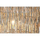 Ceiling Light Home ESPRIT Golden Natural Wood Metal 70 x 70 x 157 cm