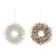Advent wreathe Home ESPRIT White Golden Feather 30 x 7 x 30 cm (2 Units)