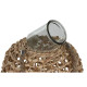 Portavelas Home ESPRIT Natural Metal 28 x 28 x 42 cm