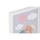 Cuadro Home ESPRIT Amarillo Gris Infantil 30 x 1,8 x 40 cm (4 Unidades)